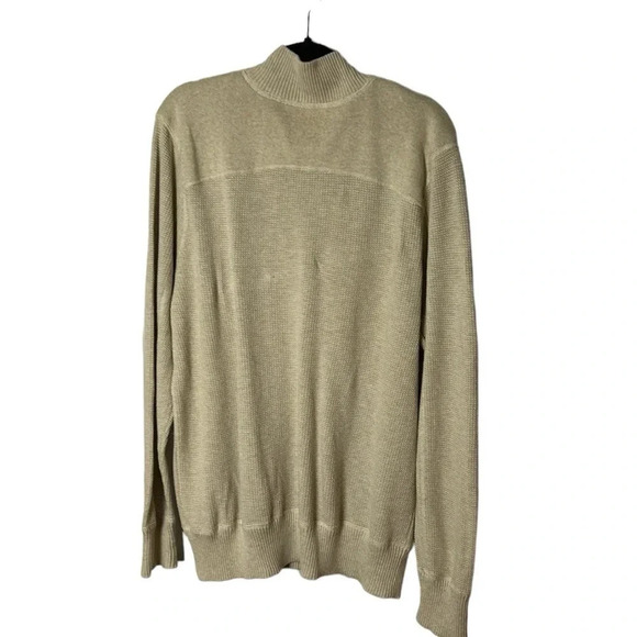 Eddie Bauer Sport Shop, Cotton,waffle knit,sweater,men XL.quarter zip, EC - Picture 7 of 9